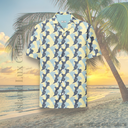 Tropical Swirl button shirt