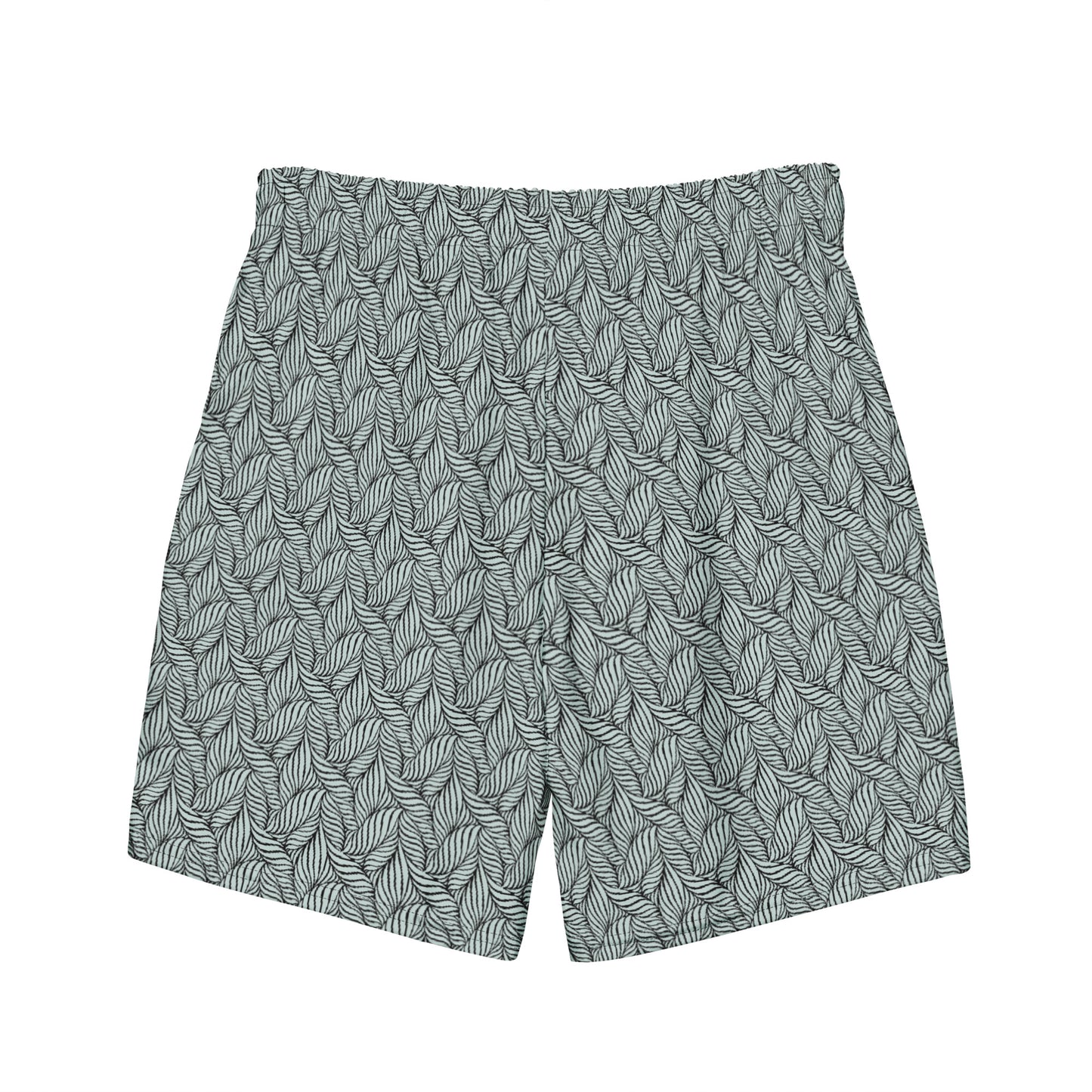 Men's Eco Grey Palm Swim Trunks - Sustainable Swimwear from Tropical Seas Clothing