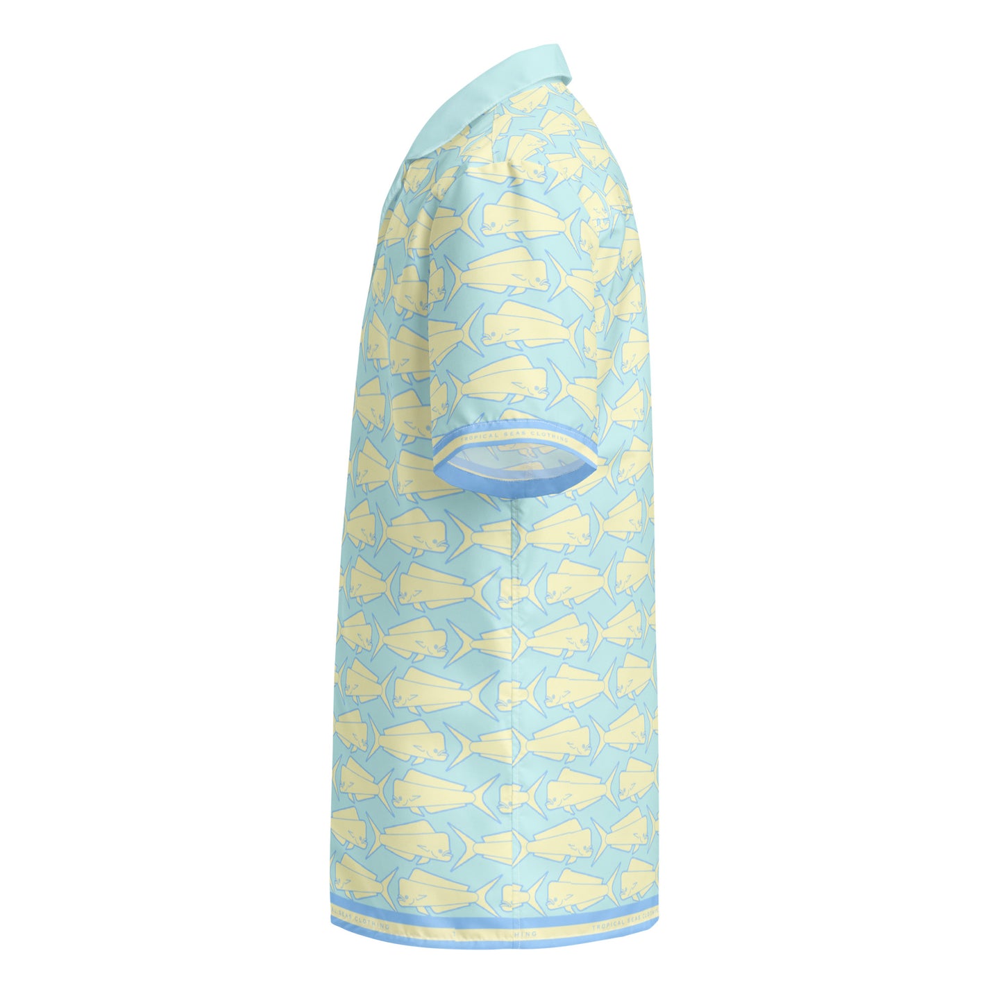 Mahi Mahi Madness Performance button down shirt - Sustainable Casual Beach Shirts from Tropical Seas Clothing