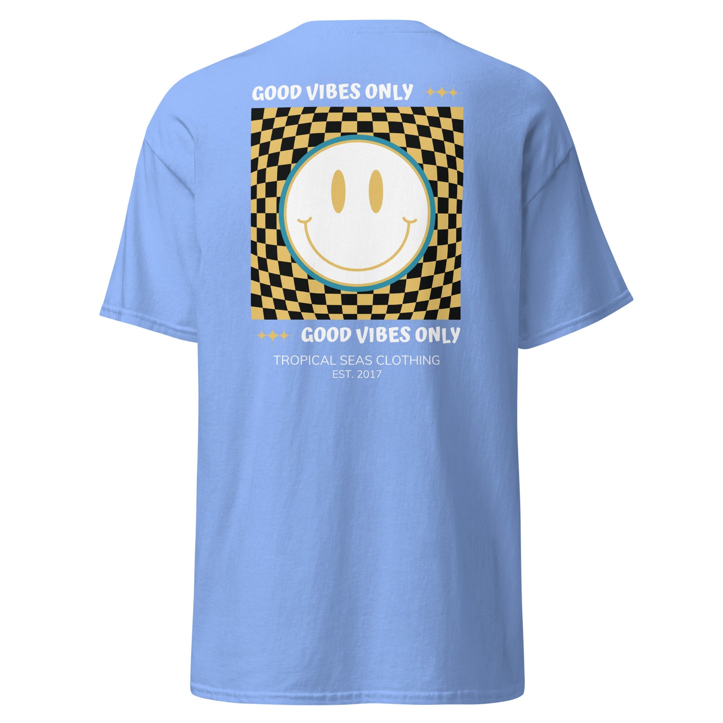 Men's Good Vibes Smiley Face classic tee - Sustainable T-shirt from Tropical Seas Clothing