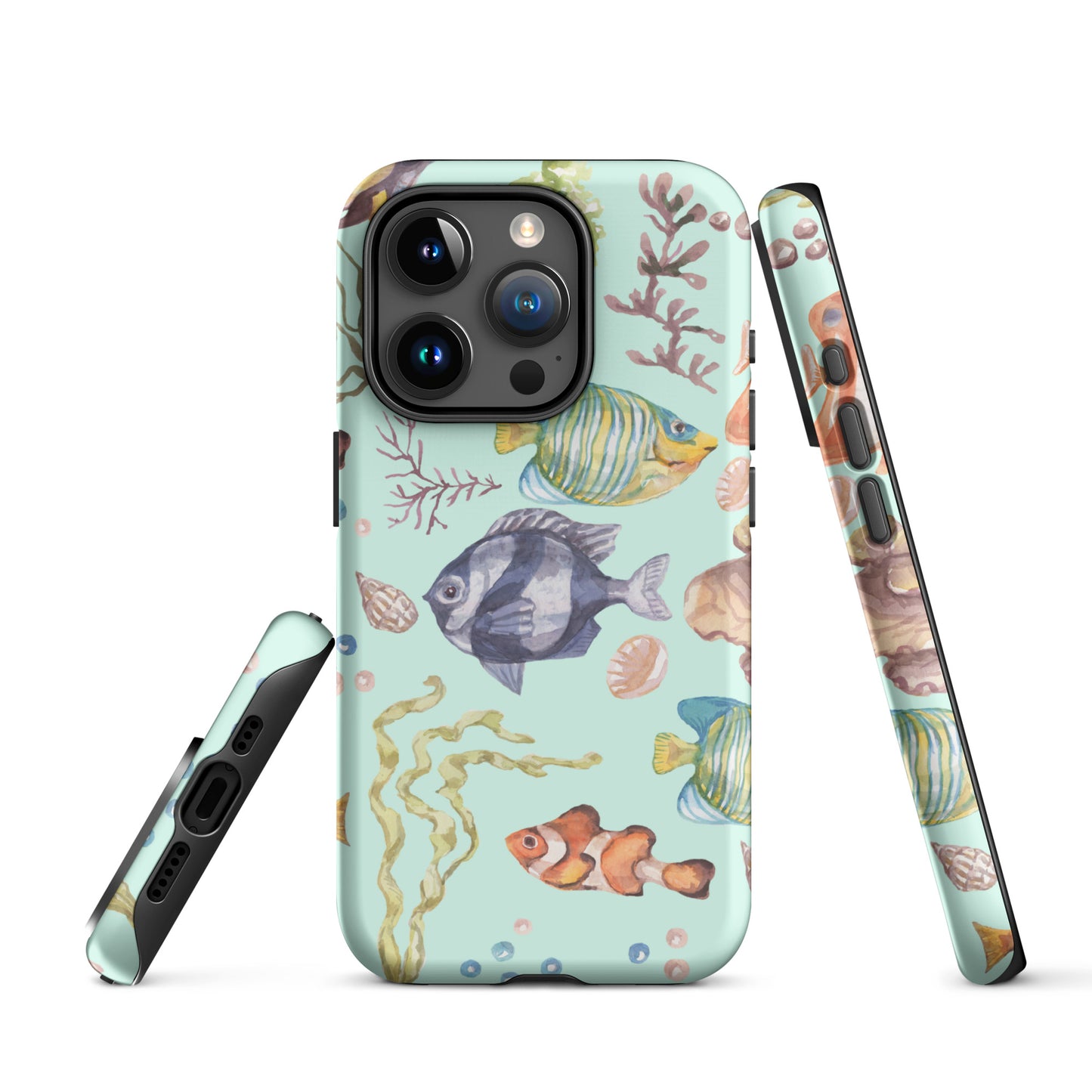 Salty Turquoise Reef Tough Case for iPhone® - Sustainable Mobile Phone Cases from Tropical Seas Clothing