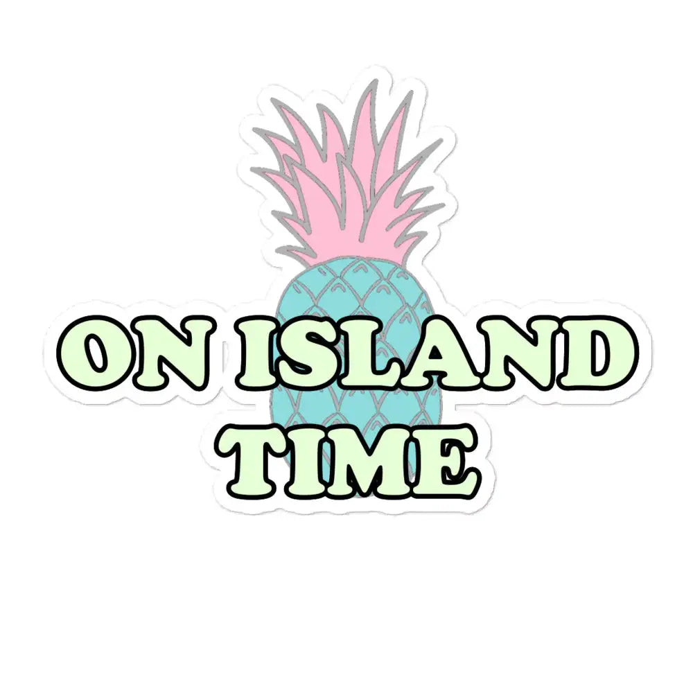 Island Time stickers - Sustainable Decorative Stickers from Tropical Seas Clothing