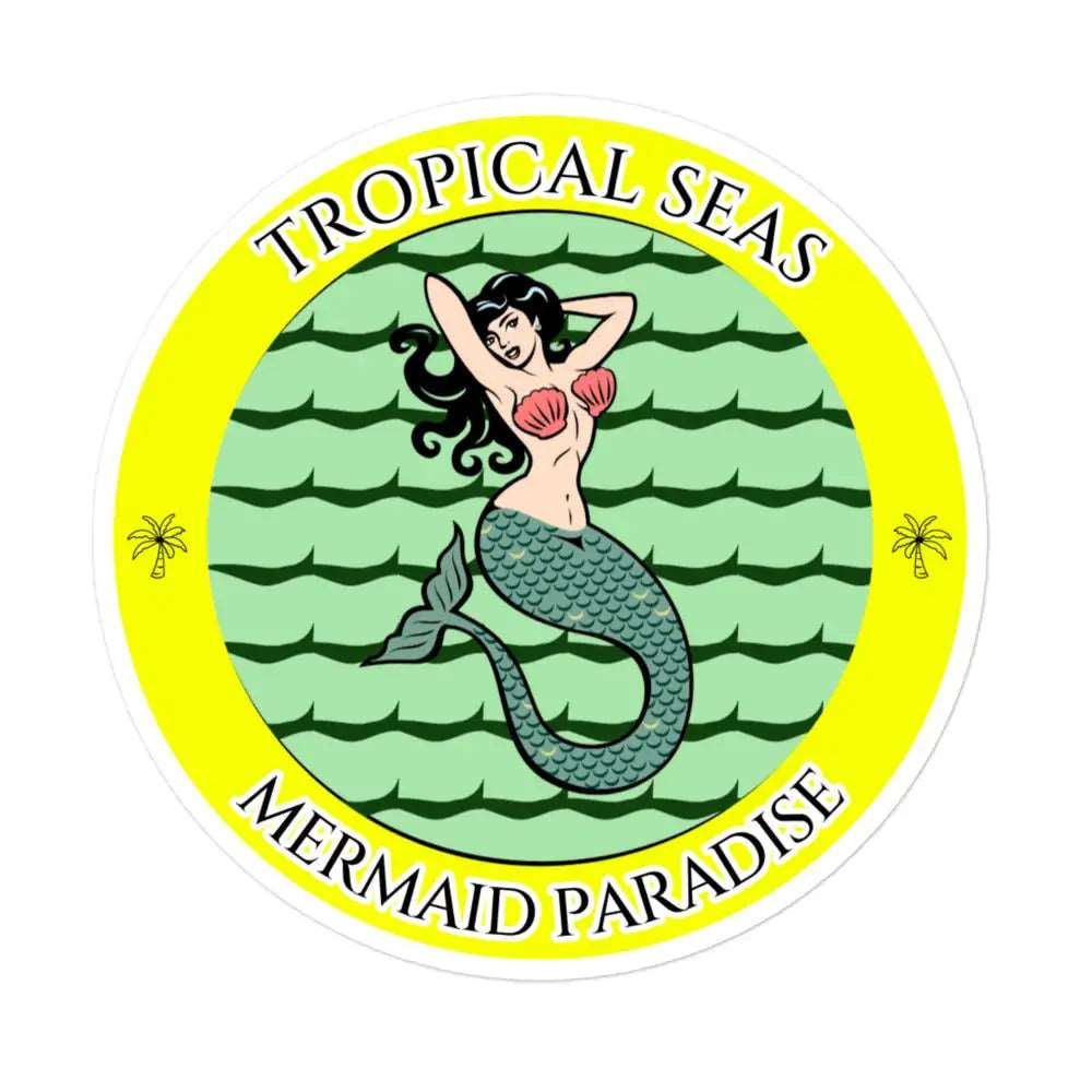 Mermaid Paradise stickers - Sustainable Decorative Stickers from Tropical Seas Clothing