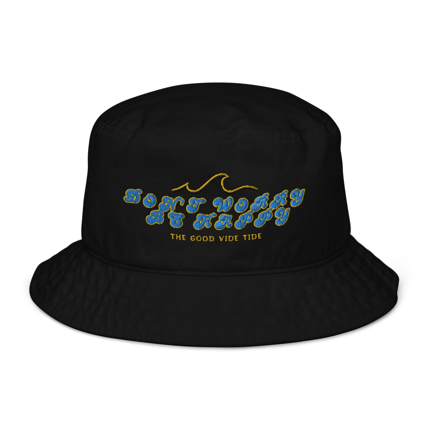 Organic Don't Worry, Be Happy Bucket Hat - Sustainable Hats from Tropical Seas Clothing