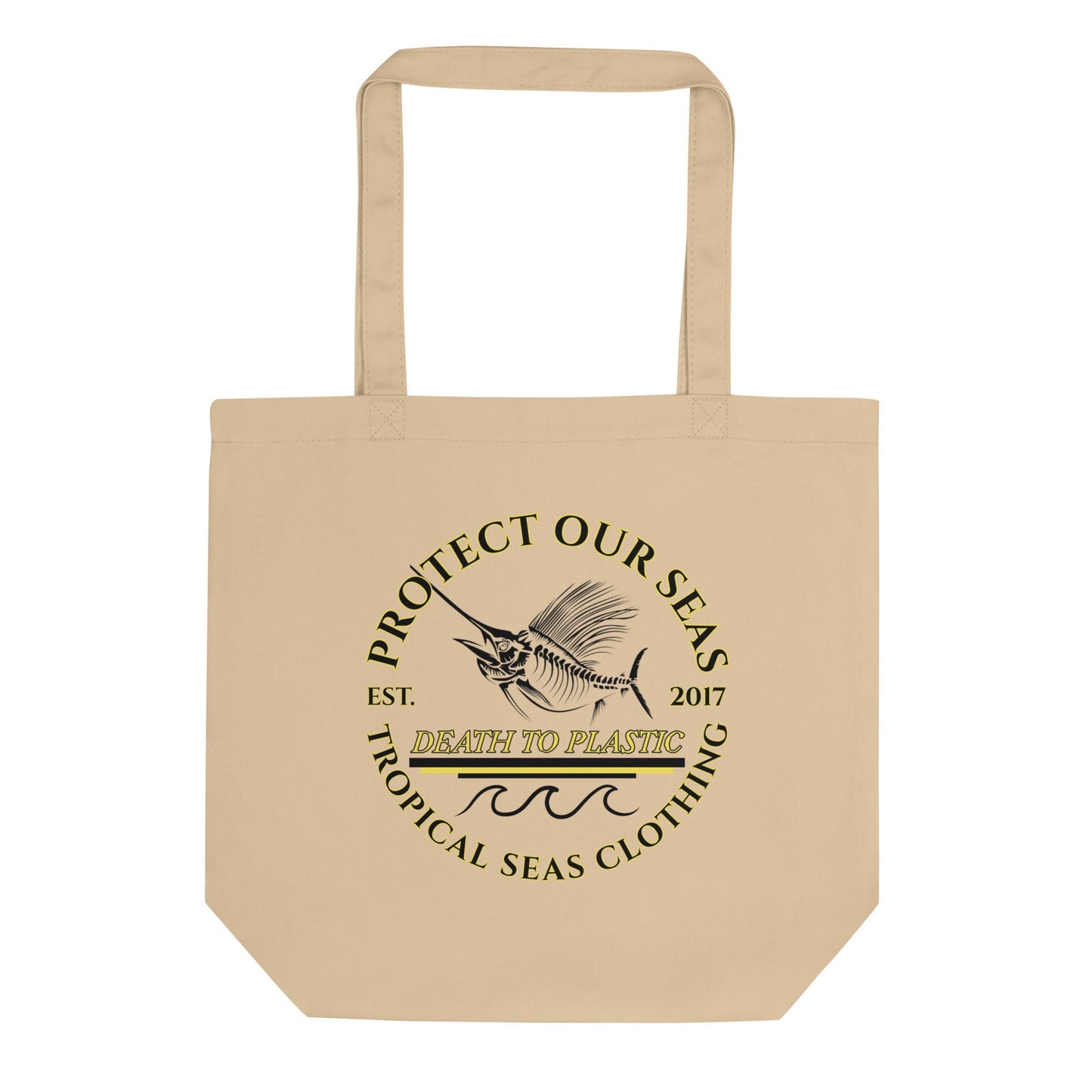 Death - to - Plastic Eco Tote Bag - Sustainable tote bag from Tropical Seas Clothing