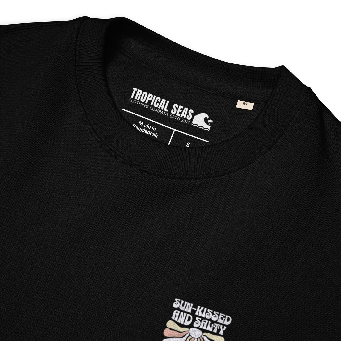 Unisex Sun-Kissed and Salty Eco Sweatshirt – 100% Organic Cotton - Sustainable Clothing from Tropical Seas Clothing