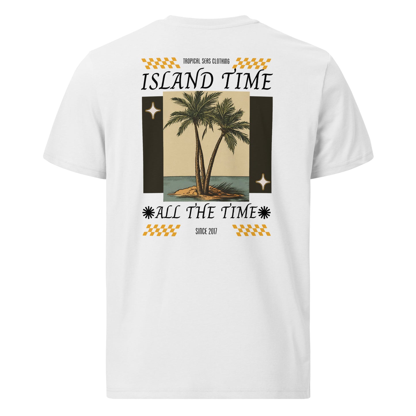 Island Time Organic Cotton T-Shirt – Embrace Comfort and Style with Tropical Seas Clothing - Sustainable from Tropical Seas Clothing