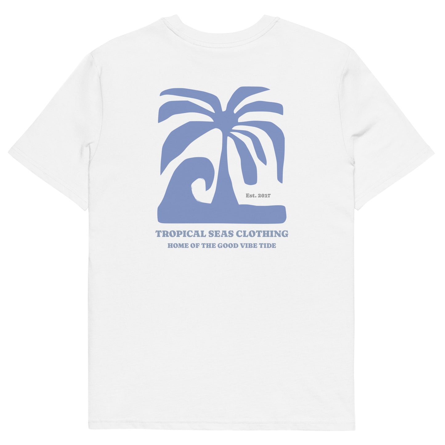 Blue Palm organic cotton t-shirt - Sustainable T-shirt from Tropical Seas Clothing