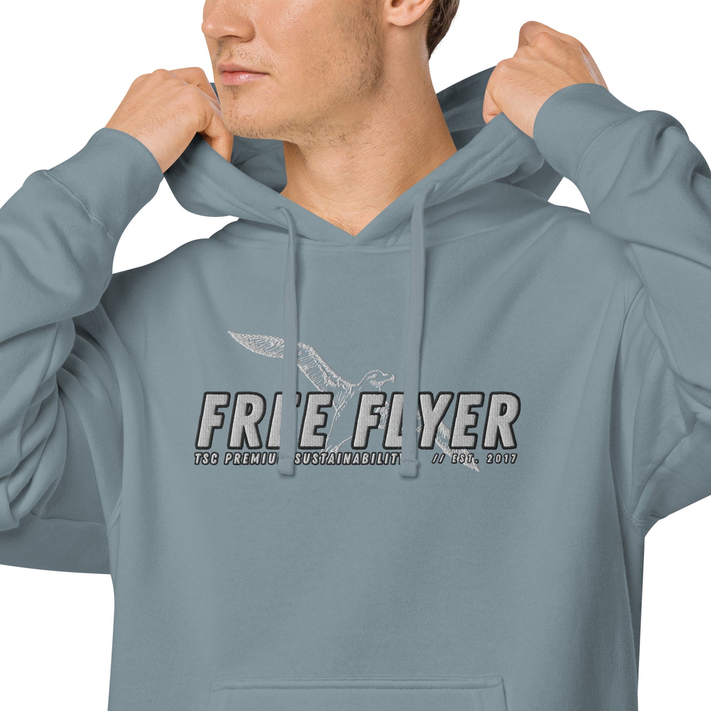 Men's TSC Free Flyer Embroidered Hoodie - Sustainable Hoodie from Tropical Seas Clothing