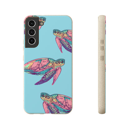 Funda biodegradable para teléfono Sea Turtle Serenity para iPhone y Samsung Galaxy