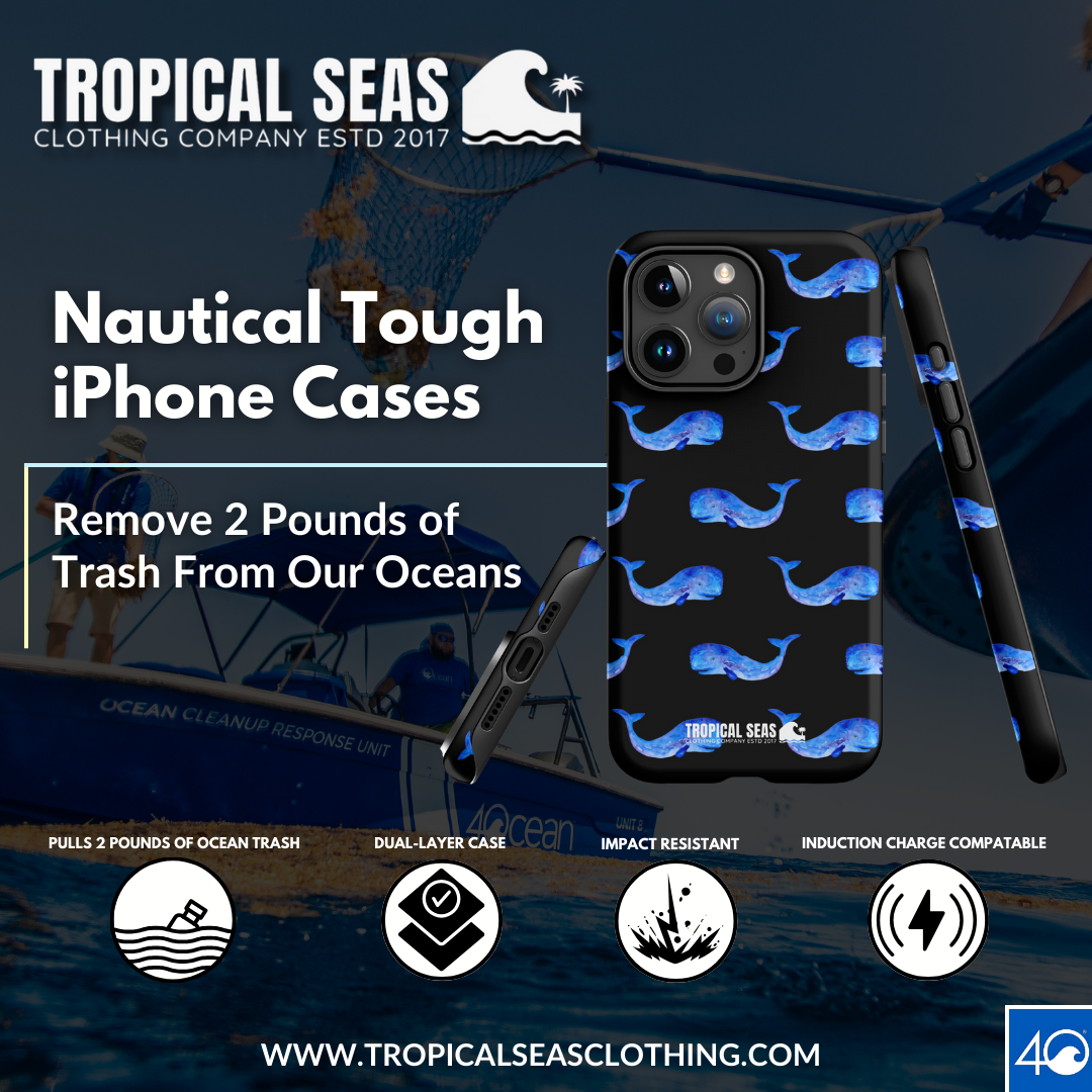 Goodnight Whale Tough Case for iPhone® - Sustainable Mobile Phone Cases from Tropical Seas Clothing 