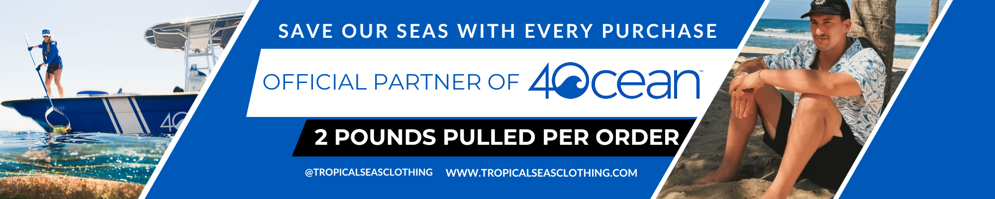 Image depicting Tropical Seas Clothing and 4ocean partnership for ocean conservation