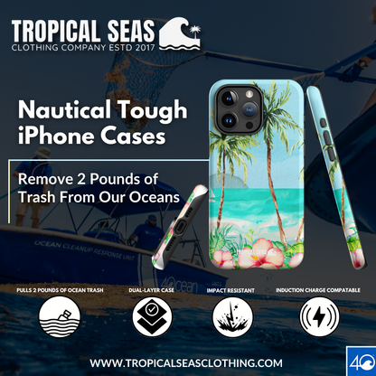 Tropical Dawn Tough Case for iPhone® - Sustainable Mobile Phone Cases from Tropical Seas Clothing 