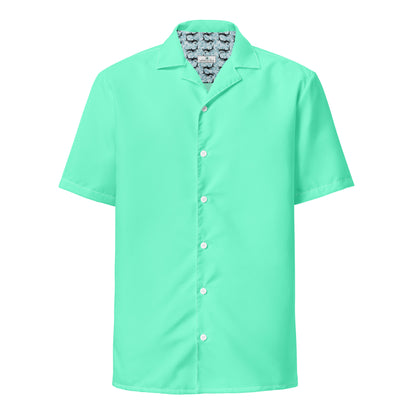 Labelless Aqua Sky Button Down Camp Shirt - Sustainable Casual Beach Shirts from Tropical Seas Clothing 