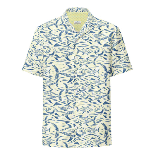 Bonito Island Hawaiian Button Down Shirt - Sustainable Casual Beach Shirts from Tropical Seas Clothing 