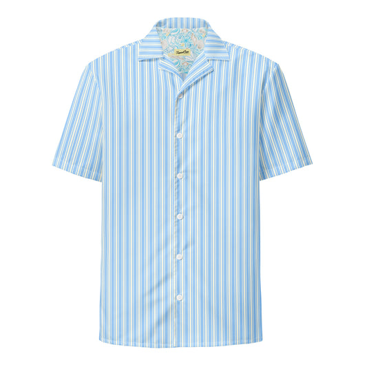 Classic Old Money Retreat Performance Button Down Camp Shirt - Sustainable Casual Beach Shirts from Tropical Seas Clothing 