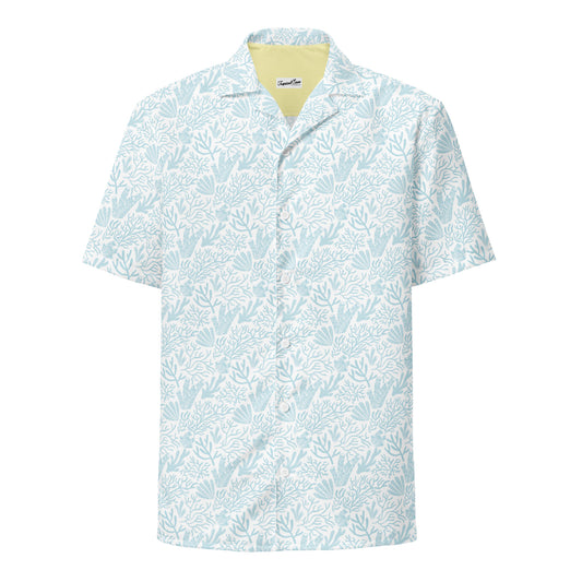 Men’s Coral Reef Resort Button Down Shirt | Sustainable Hawaiian Beachwear - Sustainable Casual Beach Shirts from Tropical Seas Clothing 