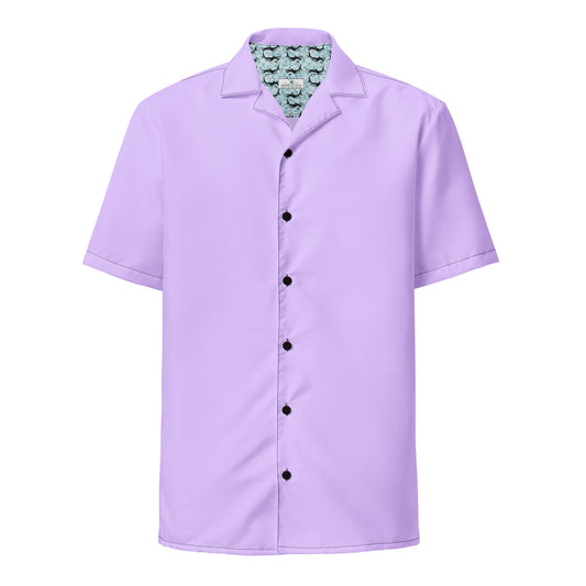 Labelless Deep Purple Button Down Camp Shirt - Sustainable Casual Beach Shirts from Tropical Seas Clothing 