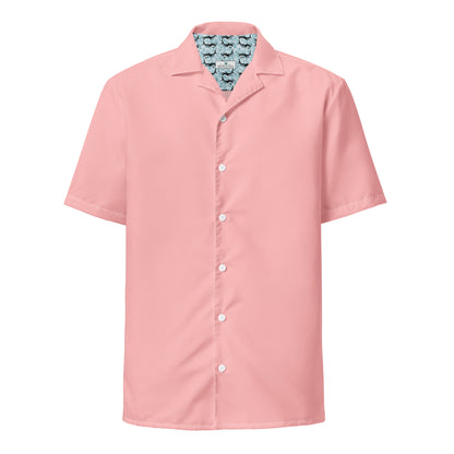 Labelless Coral Pink Button Down Camp Shirt - Sustainable Casual Beach Shirts from Tropical Seas Clothing 