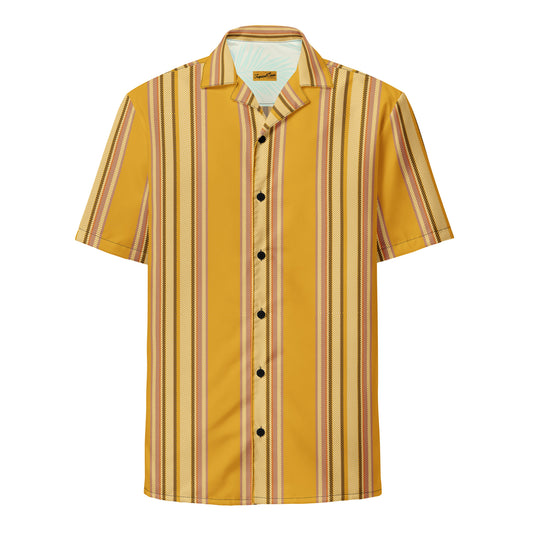 Golden Sands Retreat Performance Button Down Shirt - Sustainable Casual Beach Shirts from Tropical Seas Clothing 