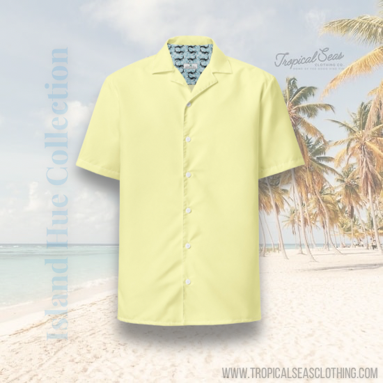 Butter Yellow button shirt - Tropical Seas Clothing 