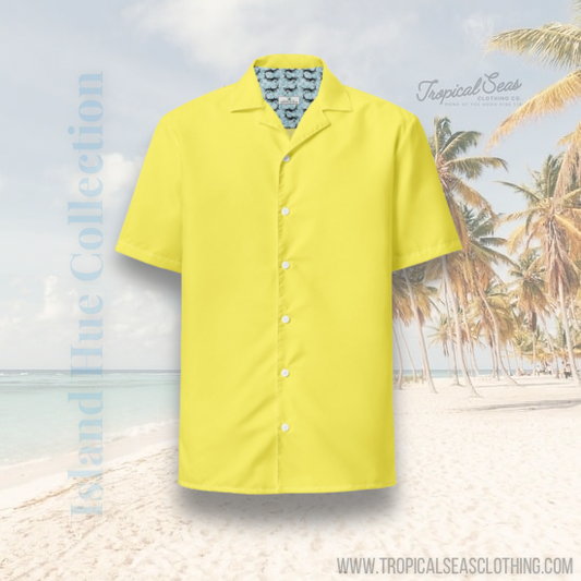 Banana Yellow button shirt - Tropical Seas Clothing 