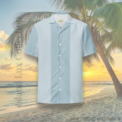 Mako Blue Button Shirt: Dive into Coastal Elegance! - Tropical Seas Clothing 