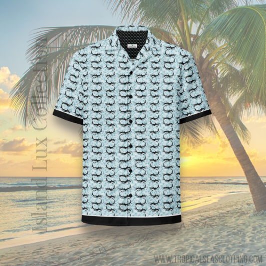 Shark Frenzy button shirt - Tropical Seas Clothing 