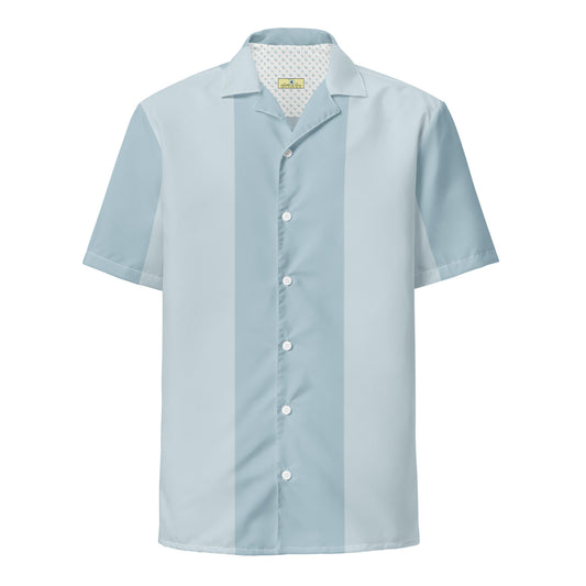 Mako Blue & Gray Button Down Camp Shirt - Tropical Seas Clothing 