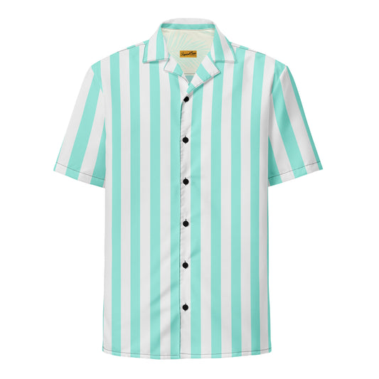 Old Money Riviera Performance Button Down Camp Shirt - Tropical Seas Clothing 