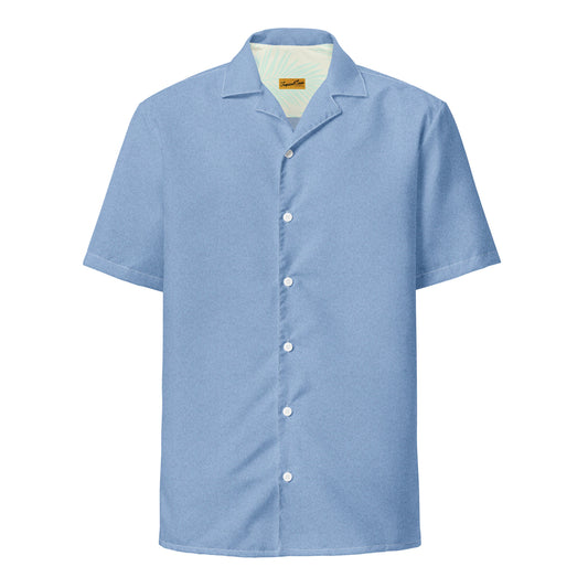 Summer Blues Luxury Performance Button Down Camp Shirt - Sustainable Casual Beach Shirts from Tropical Seas Clothing 