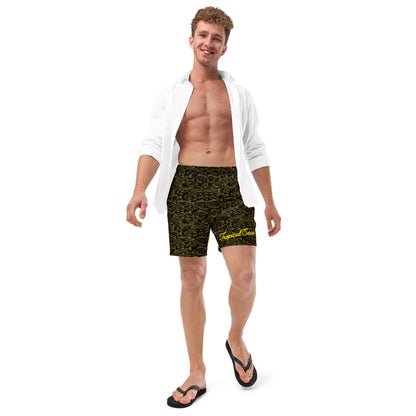 Men's Eco Sea of Gold Riches Swim Trunks - Tropical Seas Clothing 