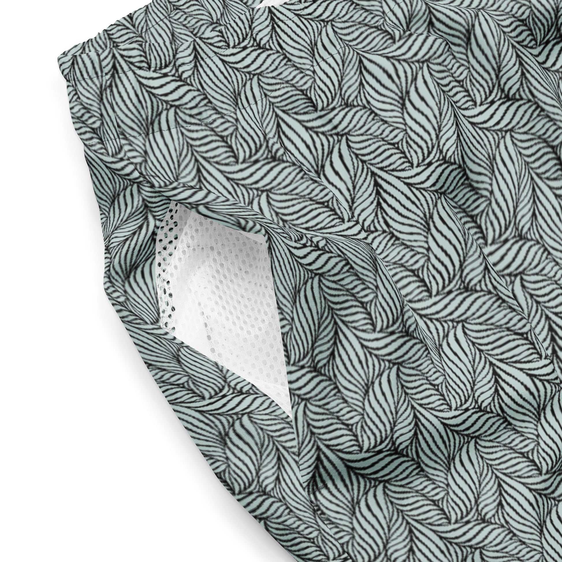 Men's Eco Grey Palm Swim Trunks - Tropical Seas Clothing 