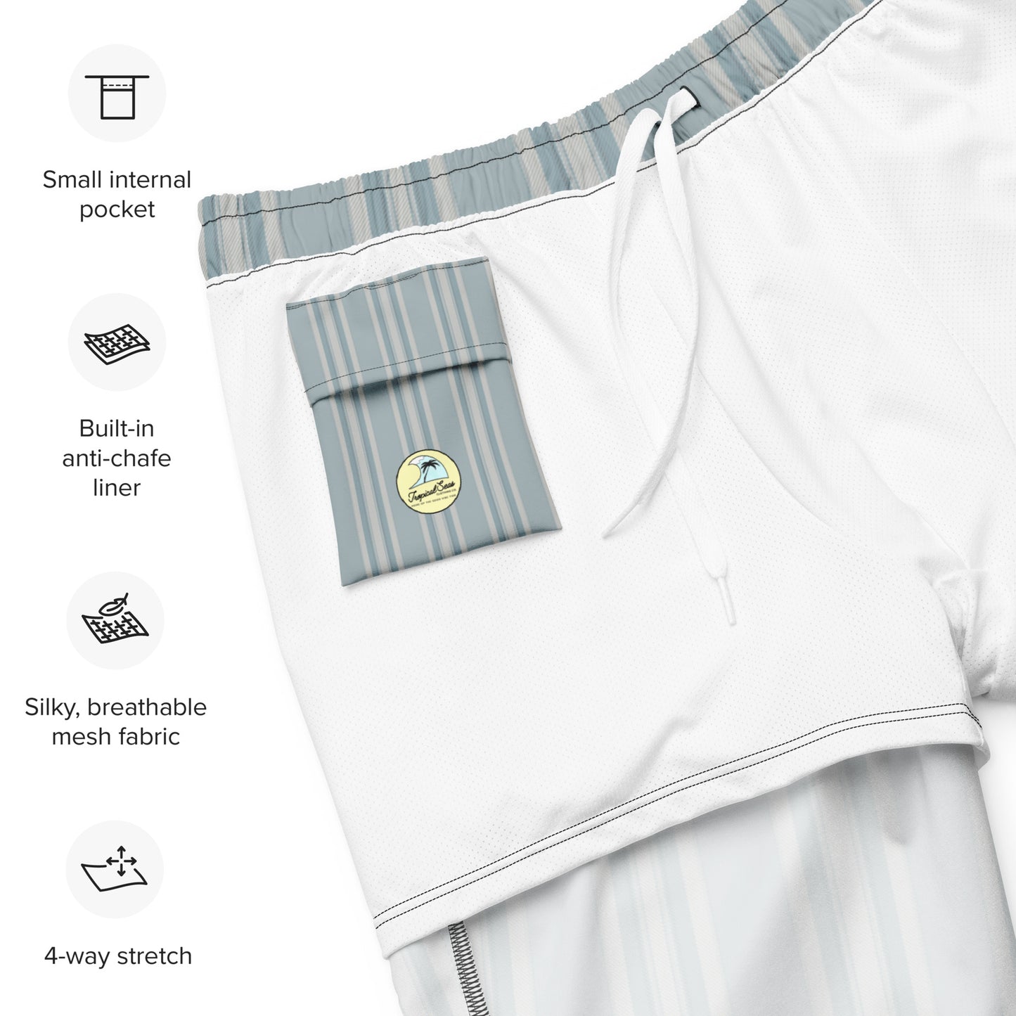 Men's Yacht Club Aristocrat swim trunks | Brinks Island Collection - Tropical Seas Clothing 