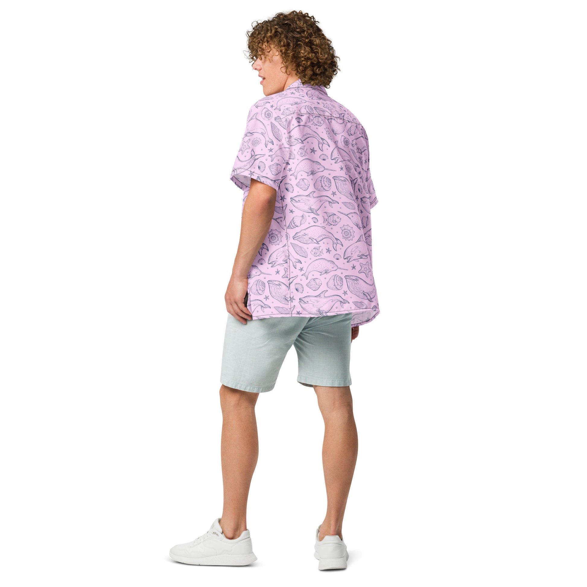 Pink Pod button shirt - Tropical Seas Clothing 