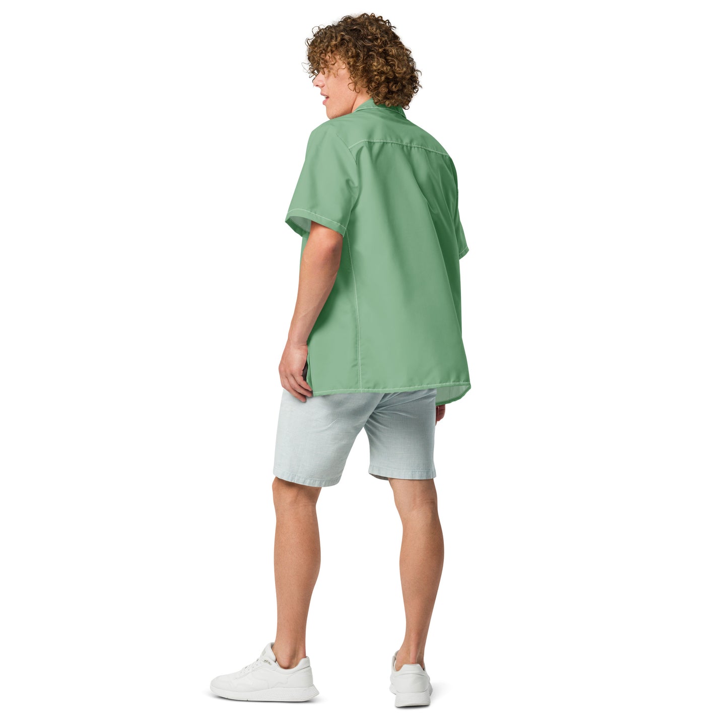 Palm Green button shirt - Tropical Seas Clothing 
