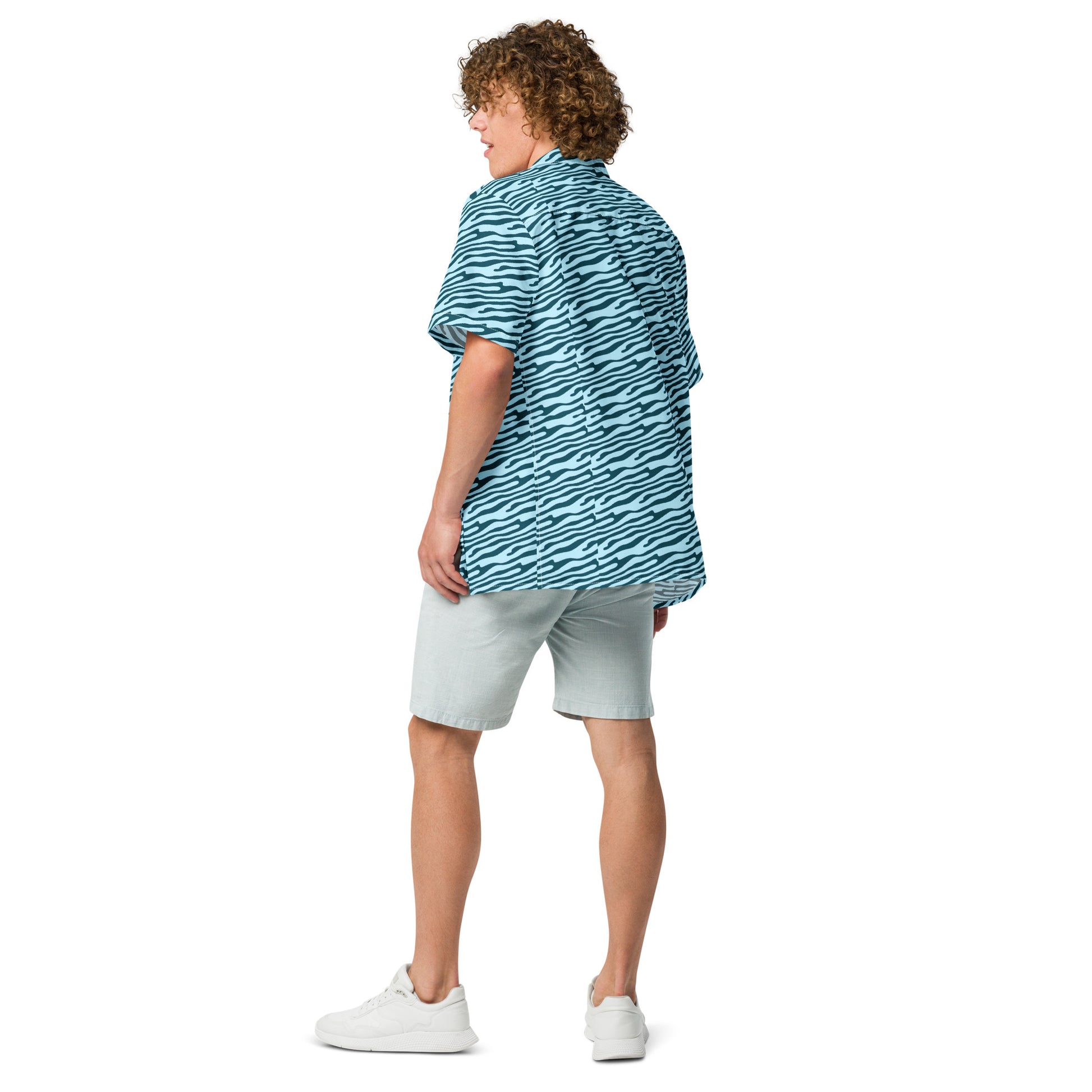 Steady Tide Button Down Hawaiian Shirt - Sustainable Casual Beach Shirts from Tropical Seas Clothing 