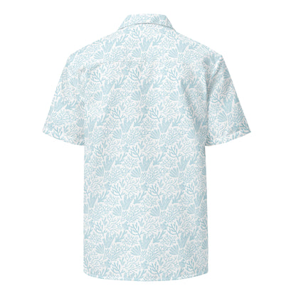 Coral Reef Resort Button Down Hawaiian Shirt - Coastal Summer 2024 Collection - Tropical Seas Clothing 