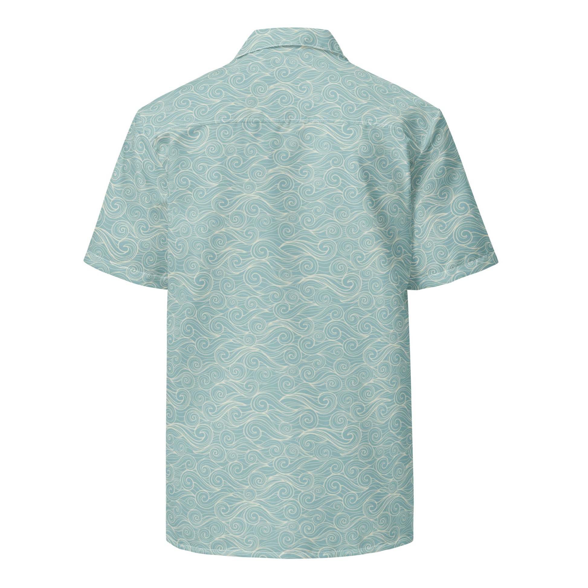 Salty Swirls Button Down Hawaiian Shirt - Coastal Summer 2024 Collection - Tropical Seas Clothing 