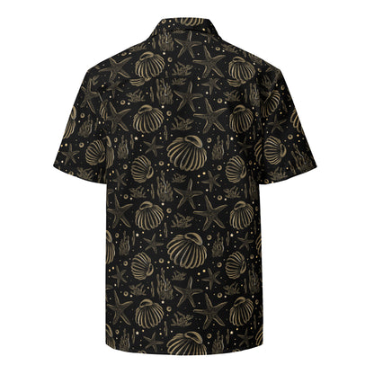 Golden Shore Button Down Hawaiian Shirt - Coastal Summer 2024 Collection - Tropical Seas Clothing 