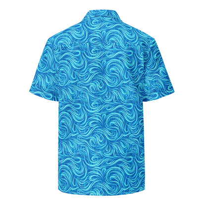 Tsunami Island Party Button Down Hawaiian Shirt - Coastal Summer 2024 Collection - Tropical Seas Clothing 