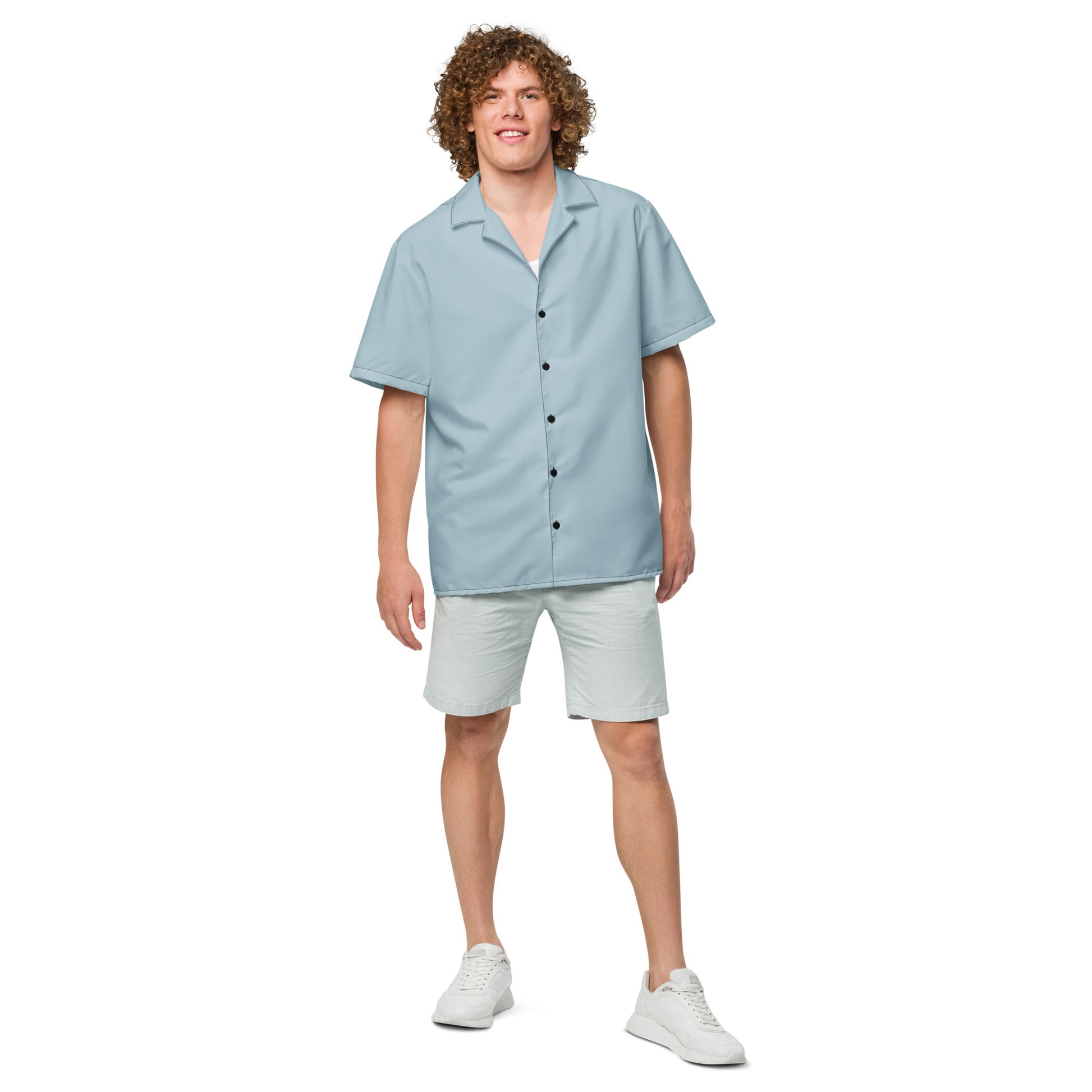 Shark Skin Blue button shirt - Tropical Seas Clothing 