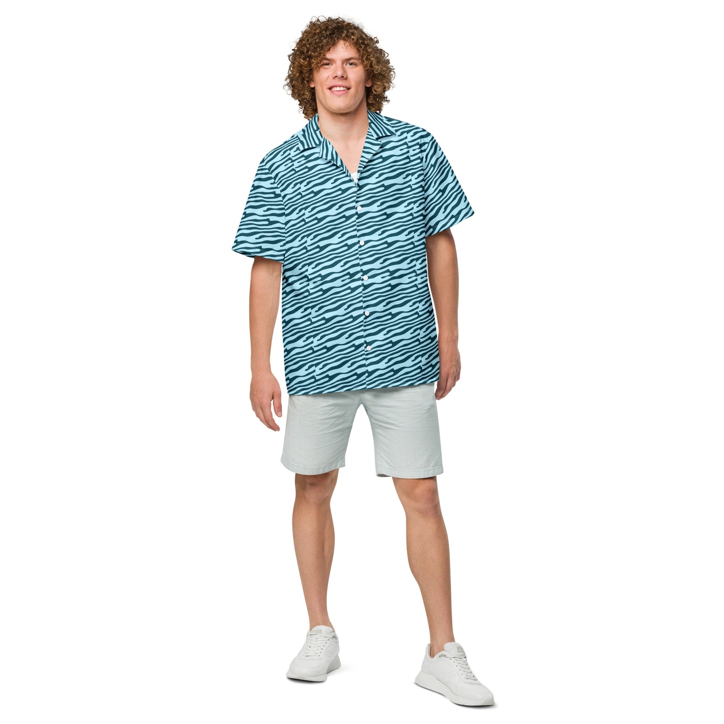 Steady Tide Button Down Hawaiian Shirt - Sustainable Casual Beach Shirts from Tropical Seas Clothing 