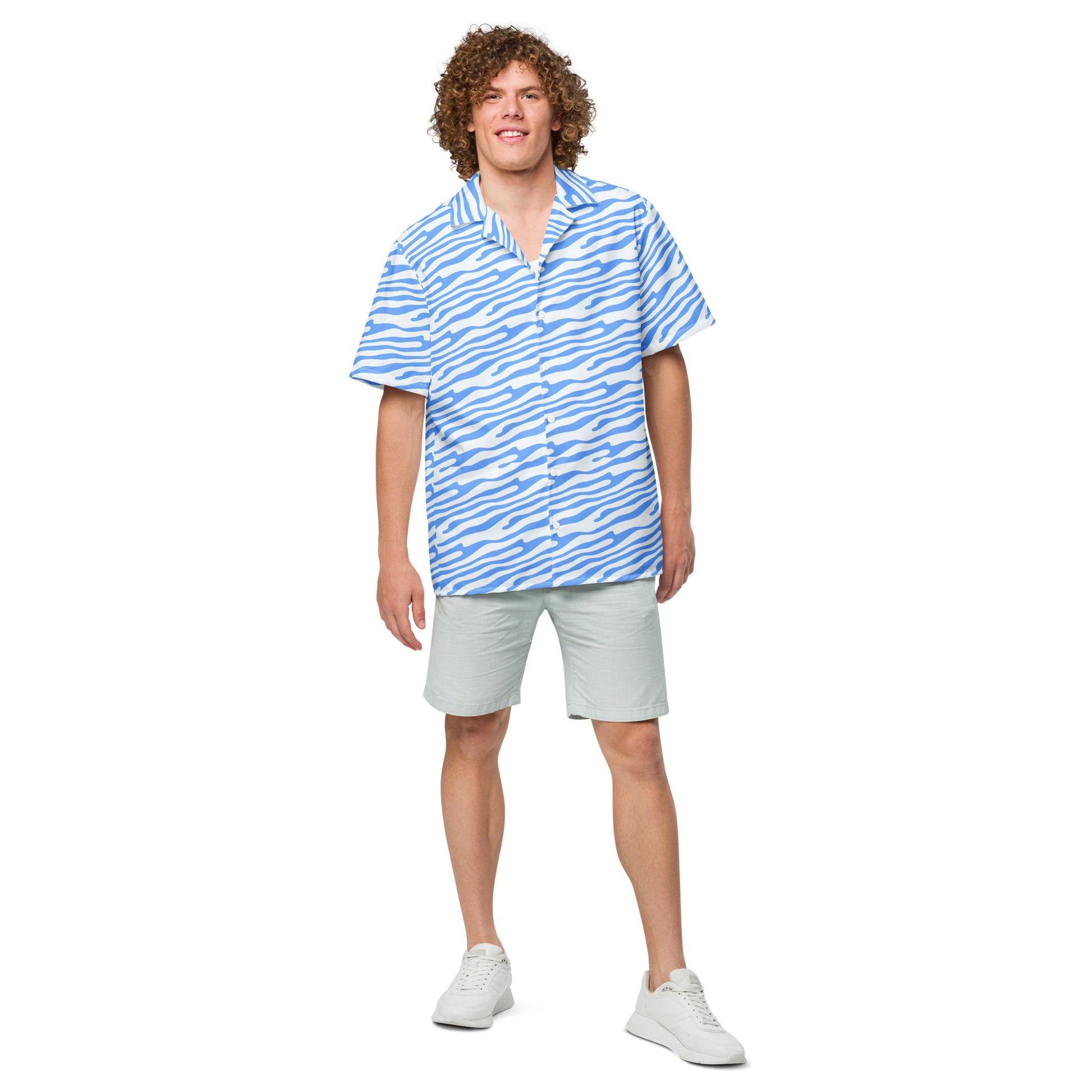 Ocean Blue button shirt - Tropical Seas Clothing 
