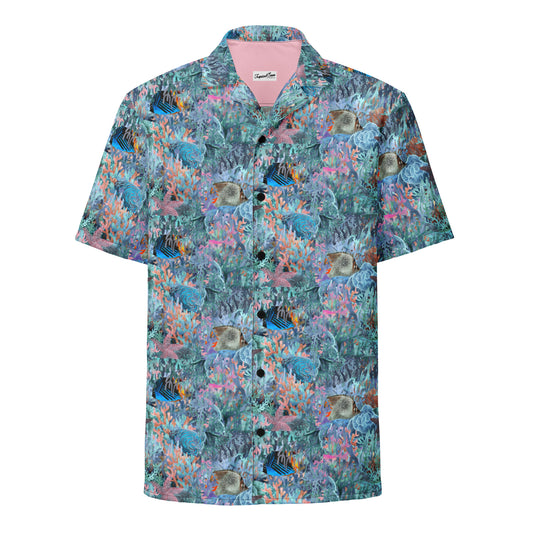 Marine Life Party Button Down Hawaiian Shirt - Coastal Summer 2024 Collection - Tropical Seas Clothing 