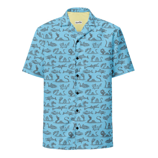 Legends of the Deep Button Down Hawaiian Shirt- Coastal Summer 2024 Collection - Tropical Seas Clothing 