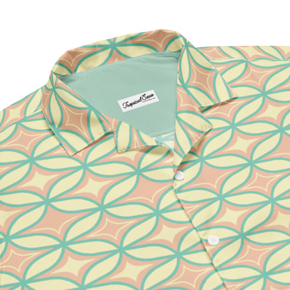 Tropic Shades Villa Hawaiian Shirt - Coastal Summer 2024 Collection - Tropical Seas Clothing 
