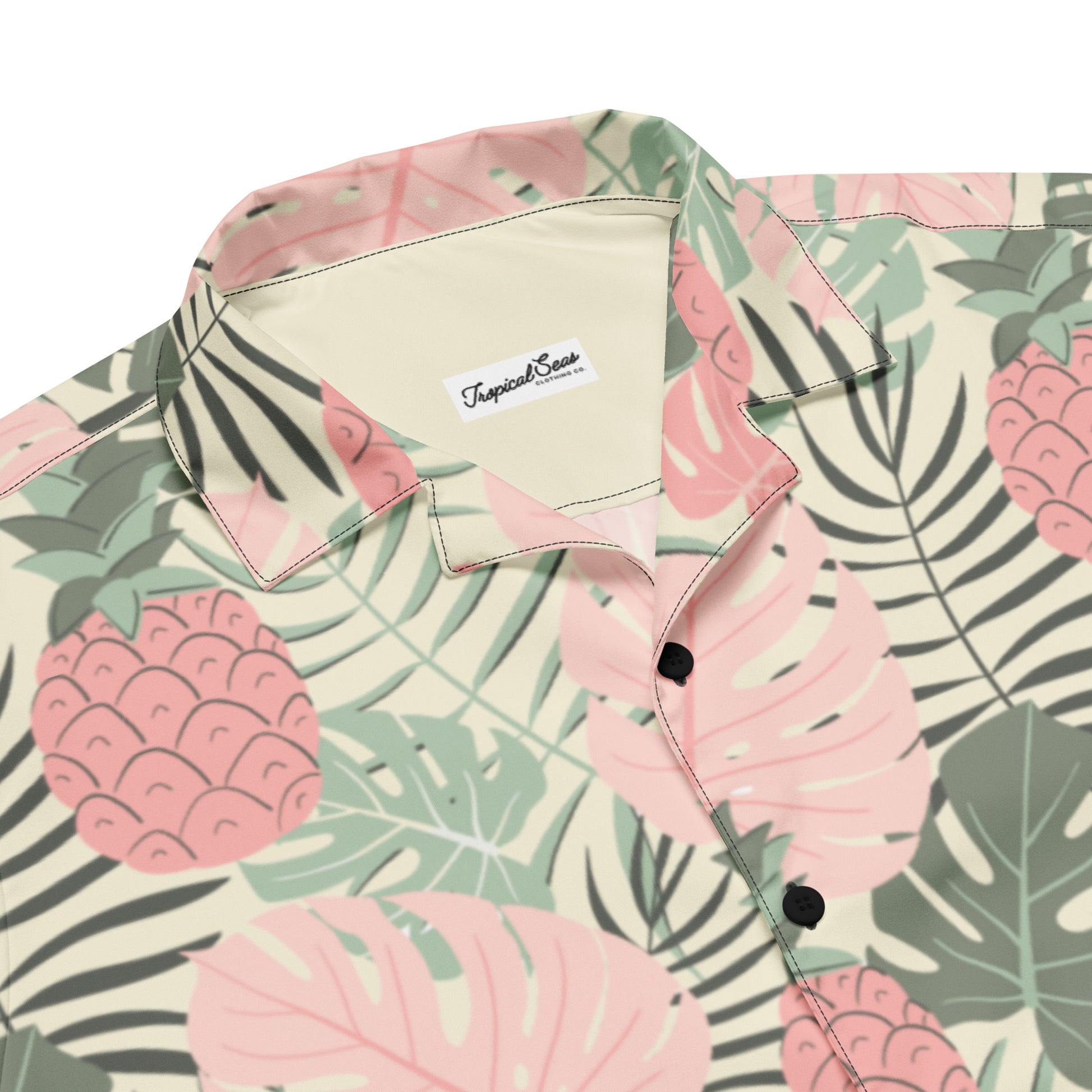 Pineapple Paradise Button Down Hawaiian Shirt - Coastal Summer 2024 Collection - Tropical Seas Clothing 