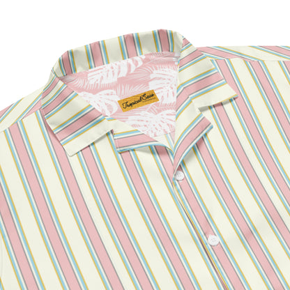 Old Money Beach Club Luxury Performance button shirt - Tropical Seas Clothing 