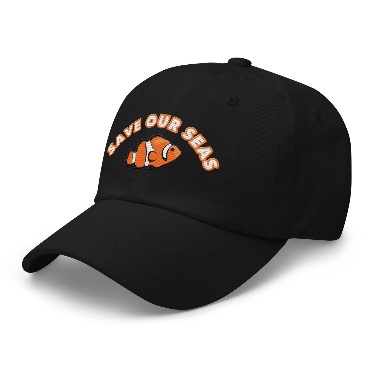Save Our Seas Clownfish Dad hat: Pulls 4 pounds of ocean plastic!